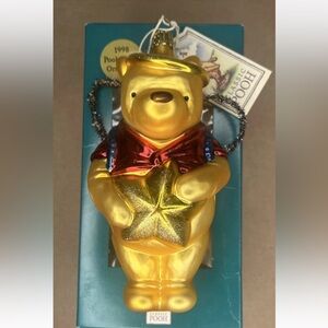 1998 Winnie the Pooh Christmas Ornament blown glass